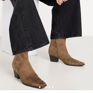 Brown faux Suede Ankle Boots